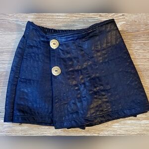 Little Girls BIKA Stylish Black Skort with Gold Buttons
